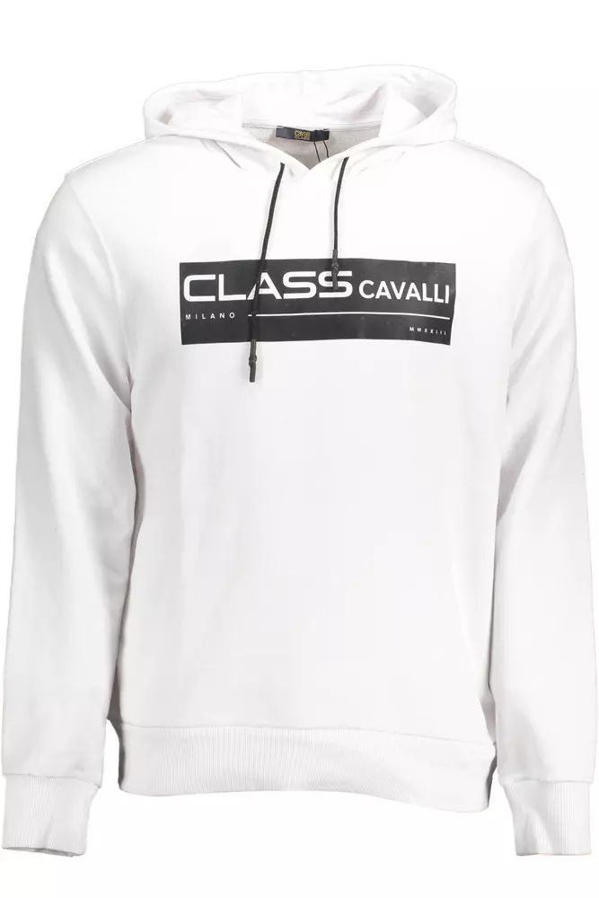 Cavalli Class White Cotton Men Men's Sweater