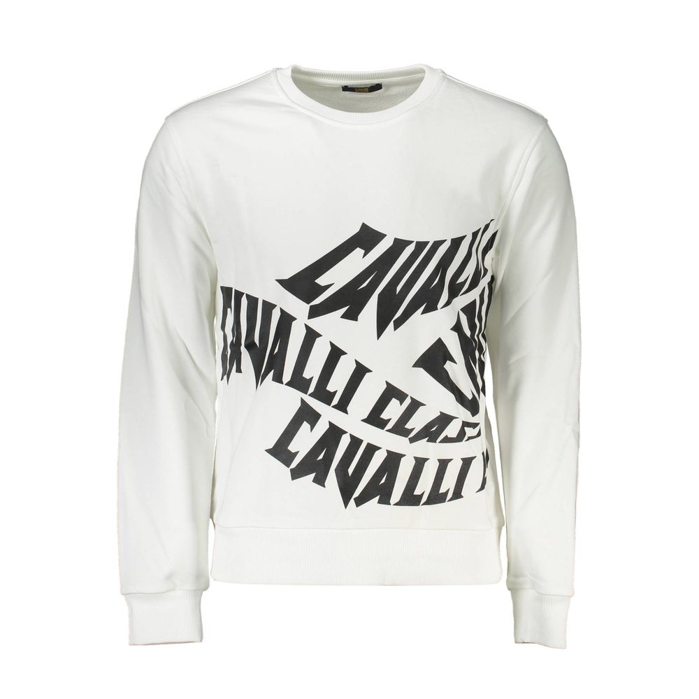 Cavalli Class White Cotton Men Men's Sweater