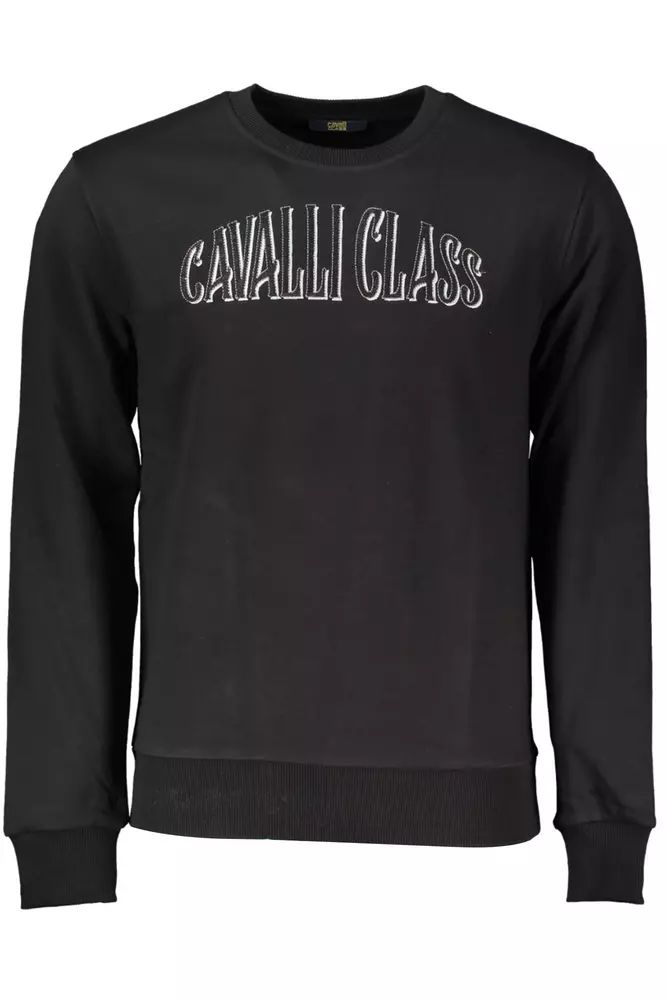 Cavalli Class Black Cotton Men Men's Sweater