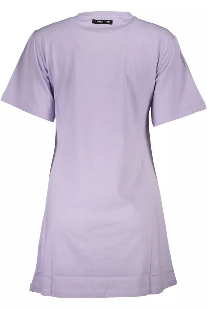 Cavalli Class Elegant Purple Short Sleeve Women's Tee4