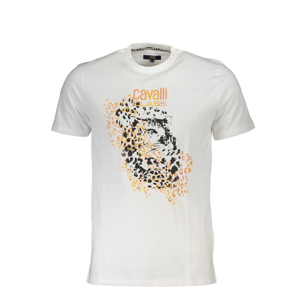 Cavalli Class White Cotton Men's T-Shirt