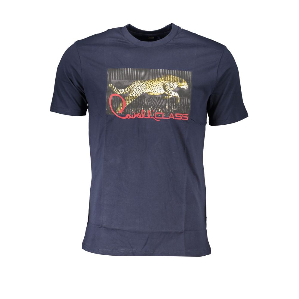 Cavalli Class Blue Cotton Men's T-Shirt