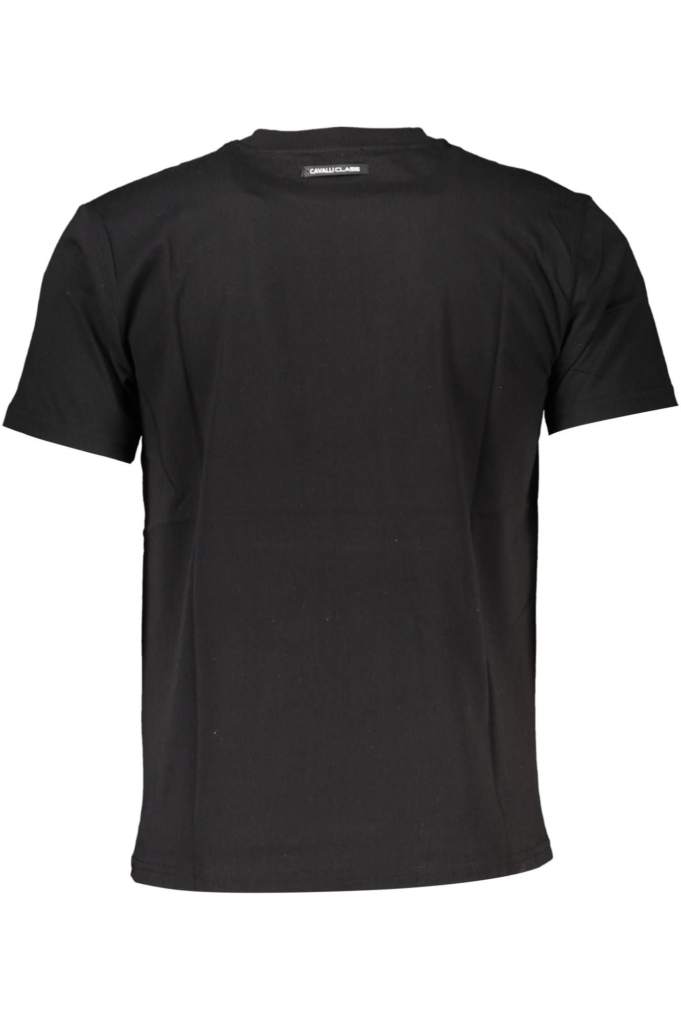 Cavalli Class Black Cotton Men Men's T-Shirt