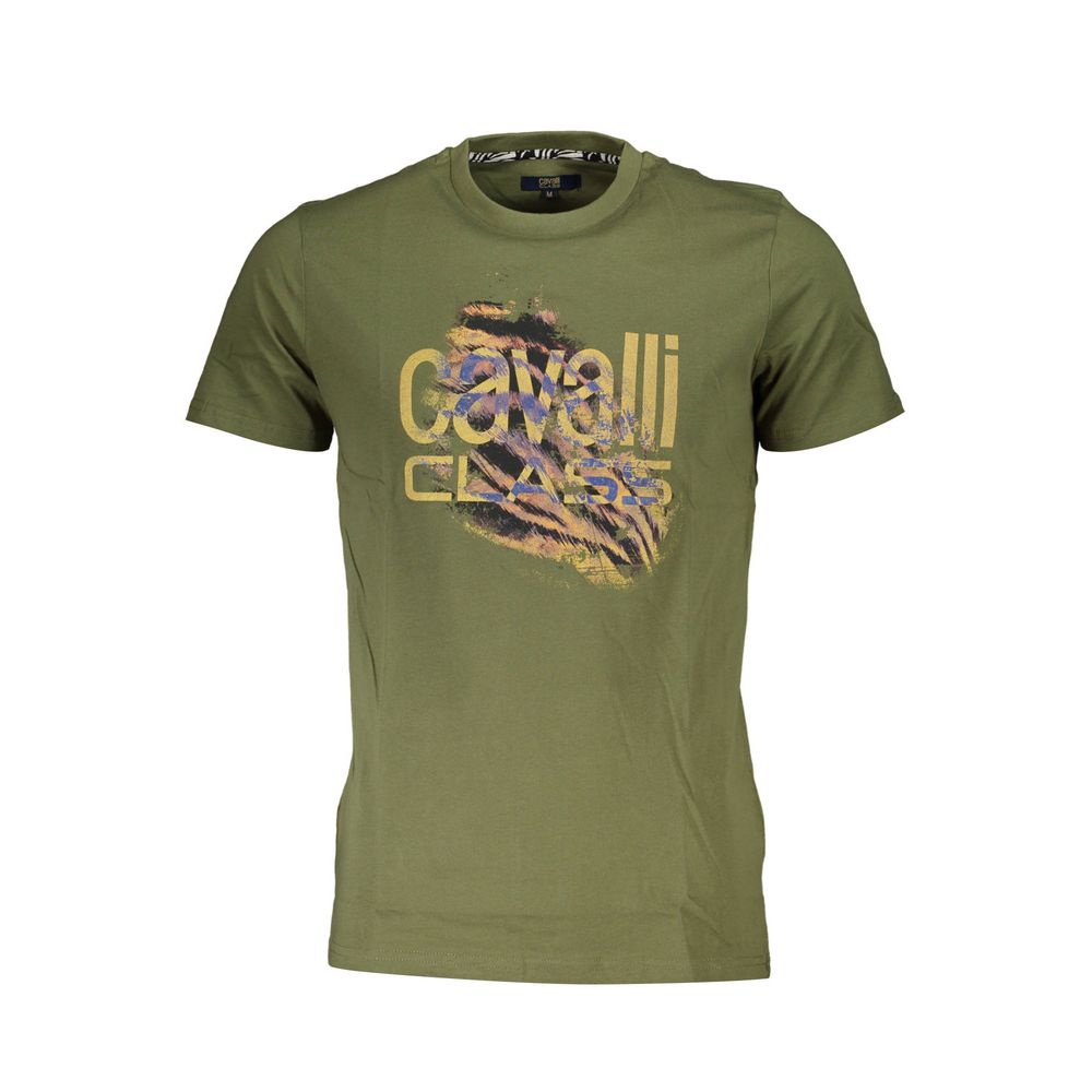 Cavalli Class Green Cotton Men's T-Shirt