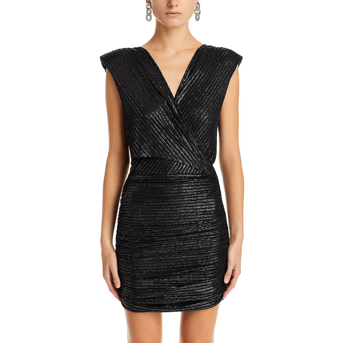 Alma Womens Metallic Mini Cocktail And Party Dress