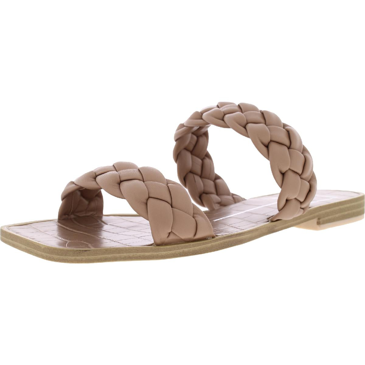 Indy Womens Faux Leather Slides Slide Sandals