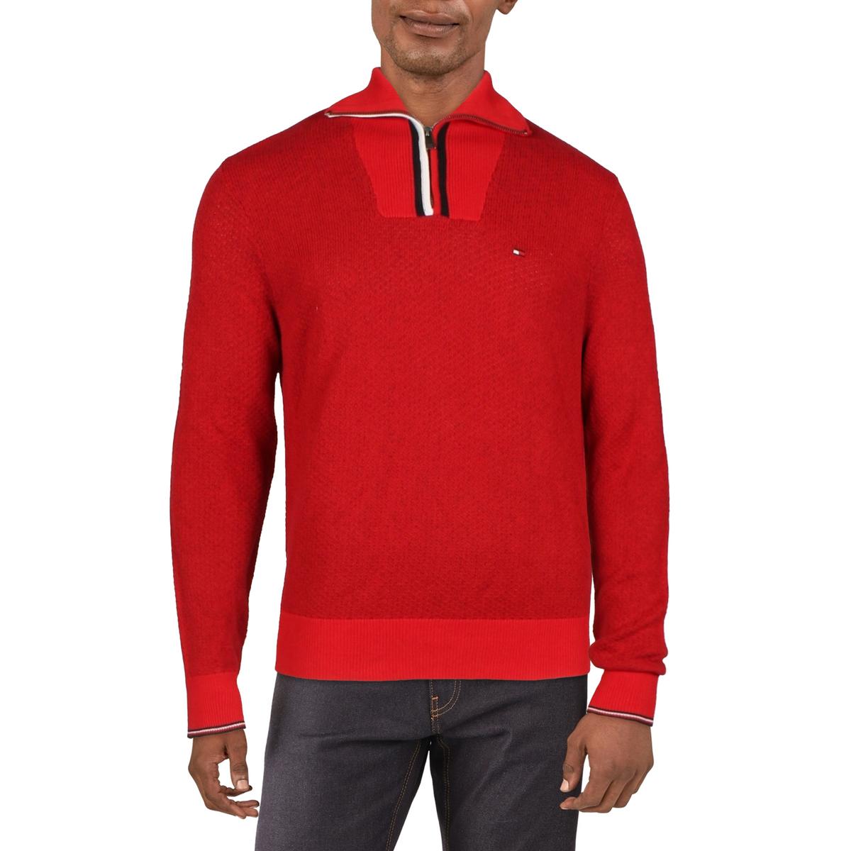 Manhattan Mens Cotton Ribbed Trim Pullover Sweater