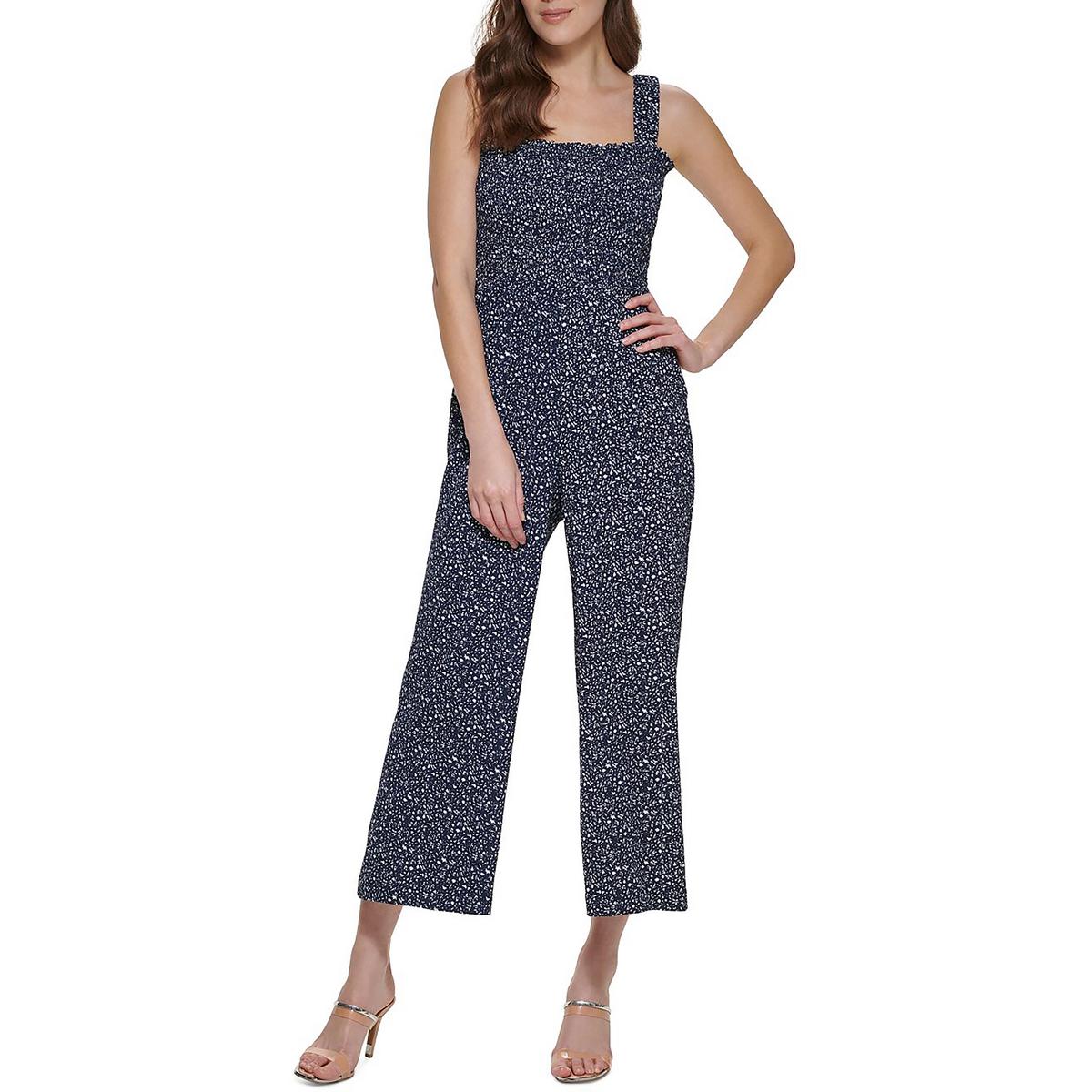 Womens Cropped Sleeveless Jumpsuit