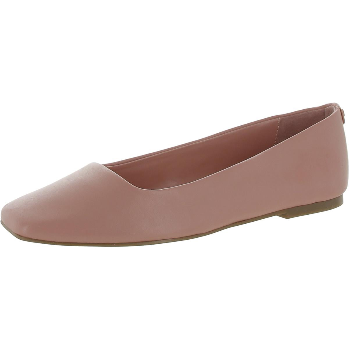 Nyta Womens Leather Square Toe Ballet Flats