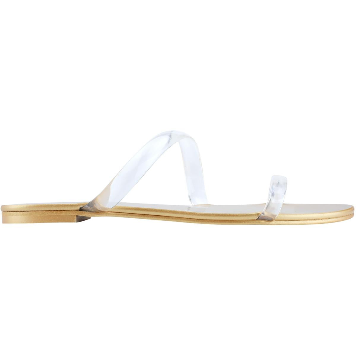 Nericea Womens Metallic Slip On Slide Sandals