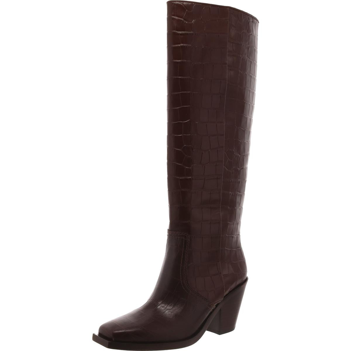 Lynn Womens Leather Tall Knee-High Boots