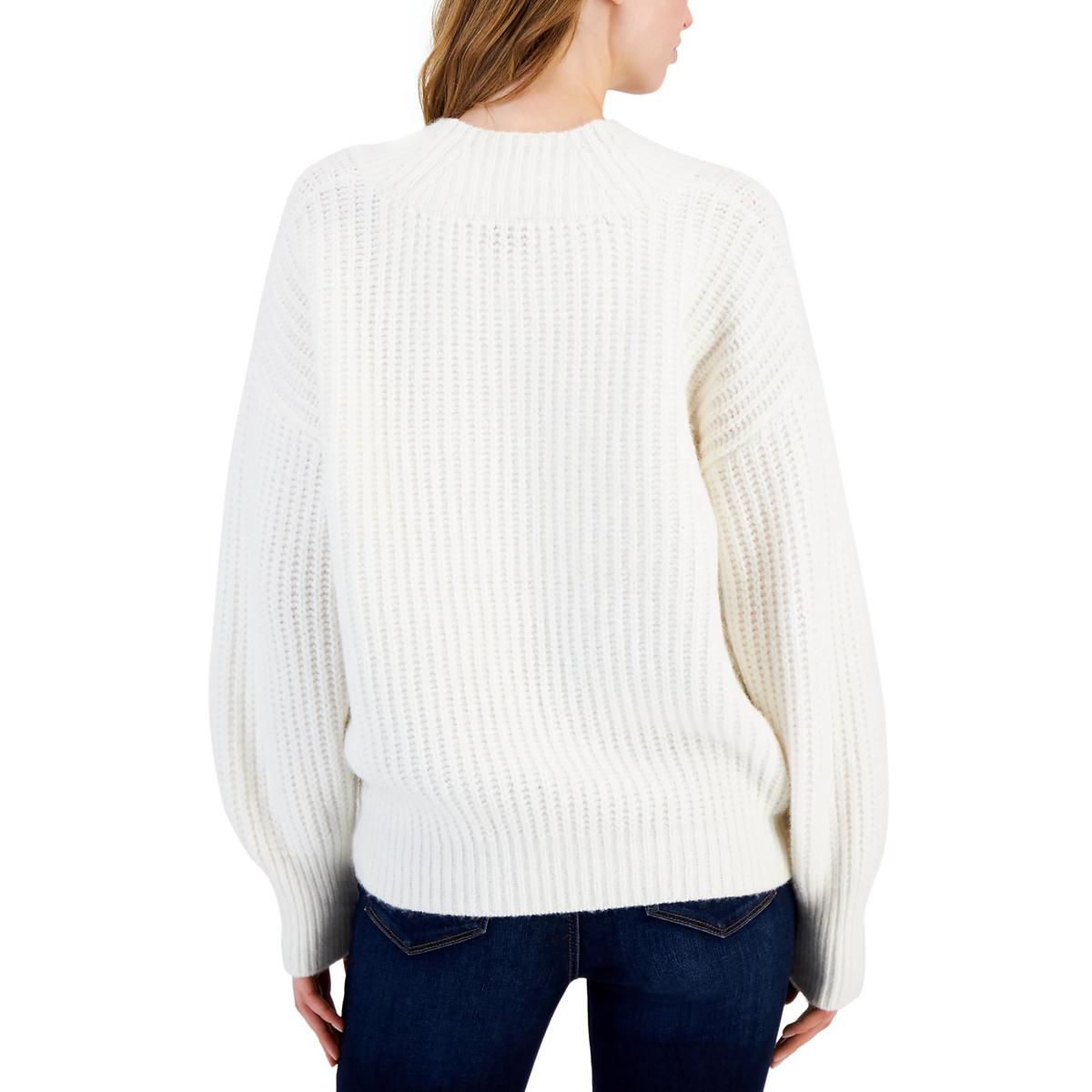 Womens Knit Ribbed Pullover Sweater