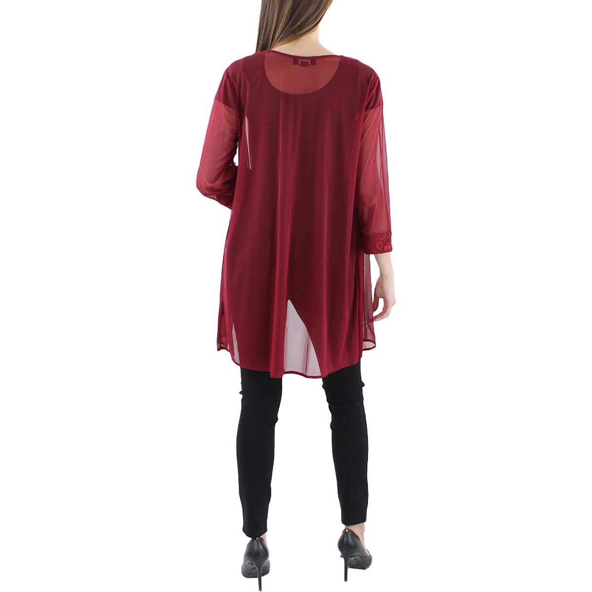 Womens Drapey Open Front Cardigan Top