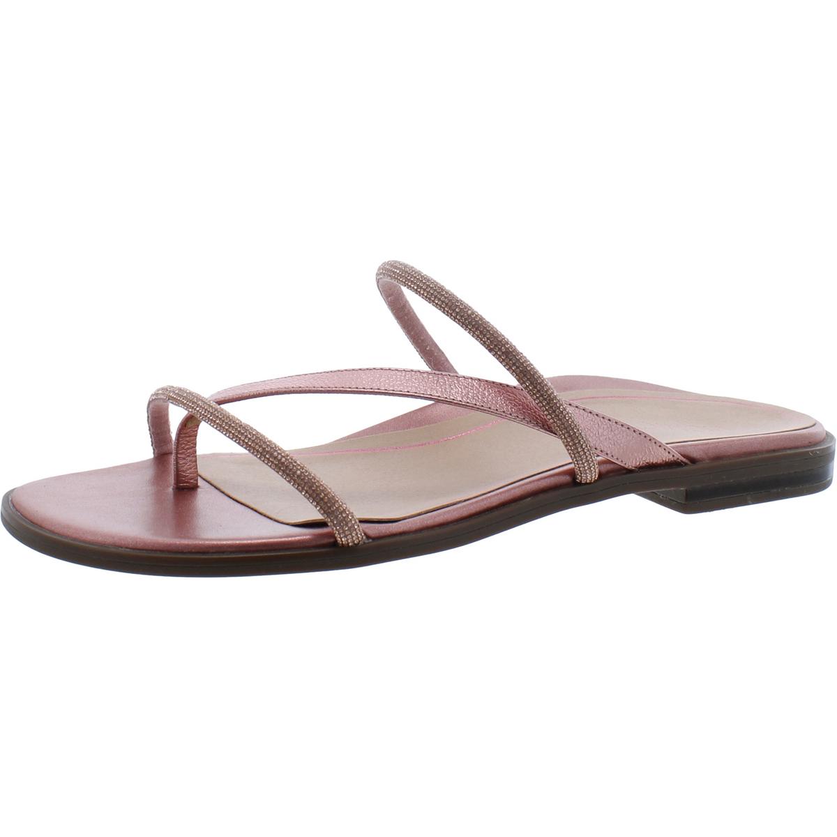 Prism Womens Leather Strappy Slide Sandals