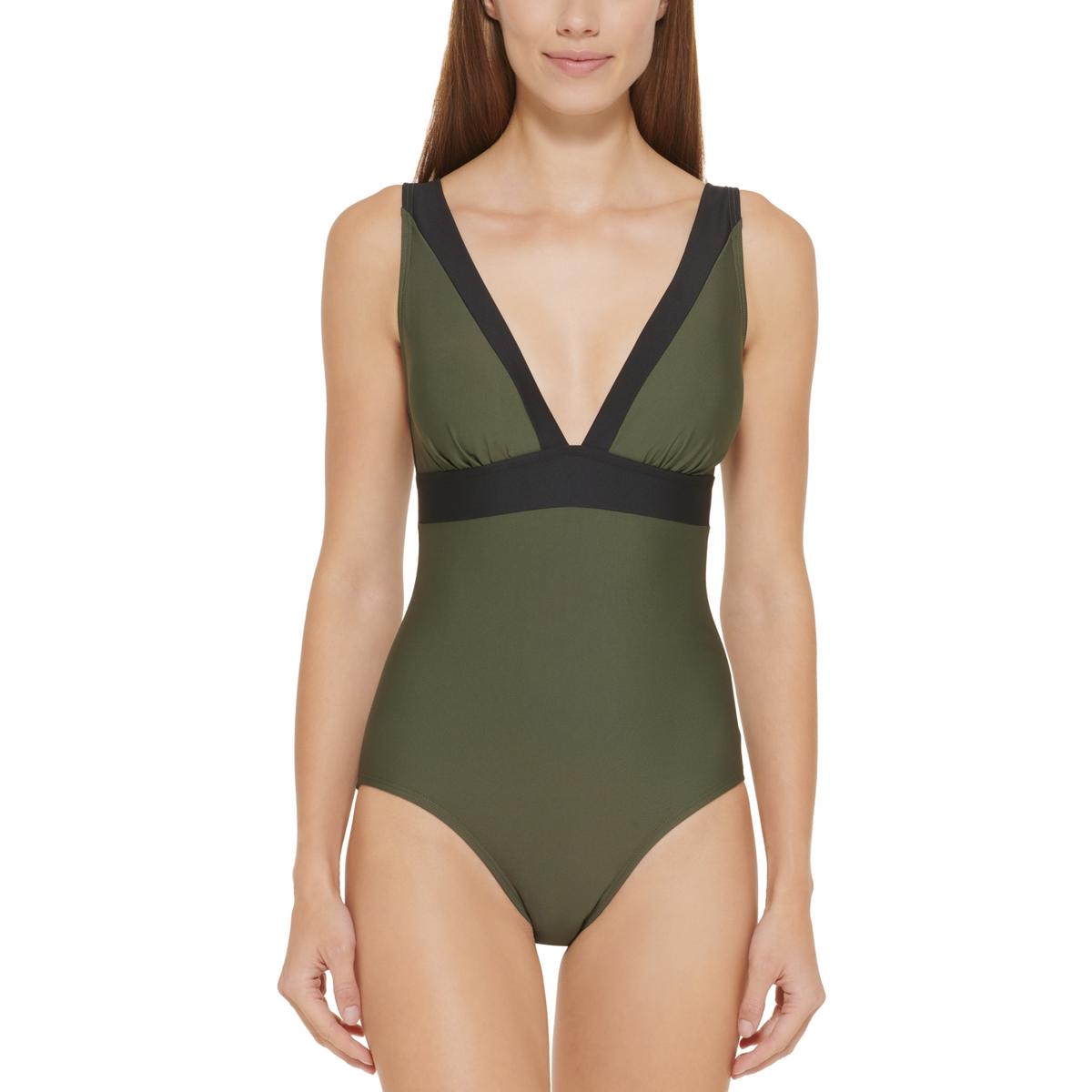 Womens Plunge Beachwear One-Piece Swimsuit