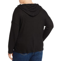 Plus Womens Waffle Hooded Top6