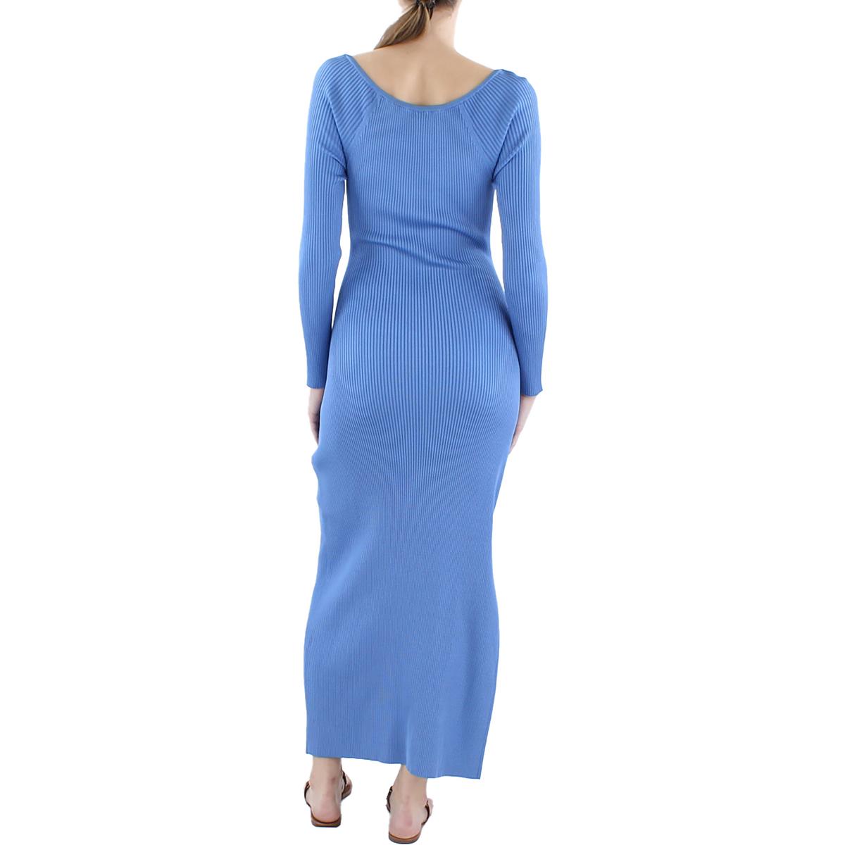 Melissa Womens Cut-Out Maxi Sweaterdress