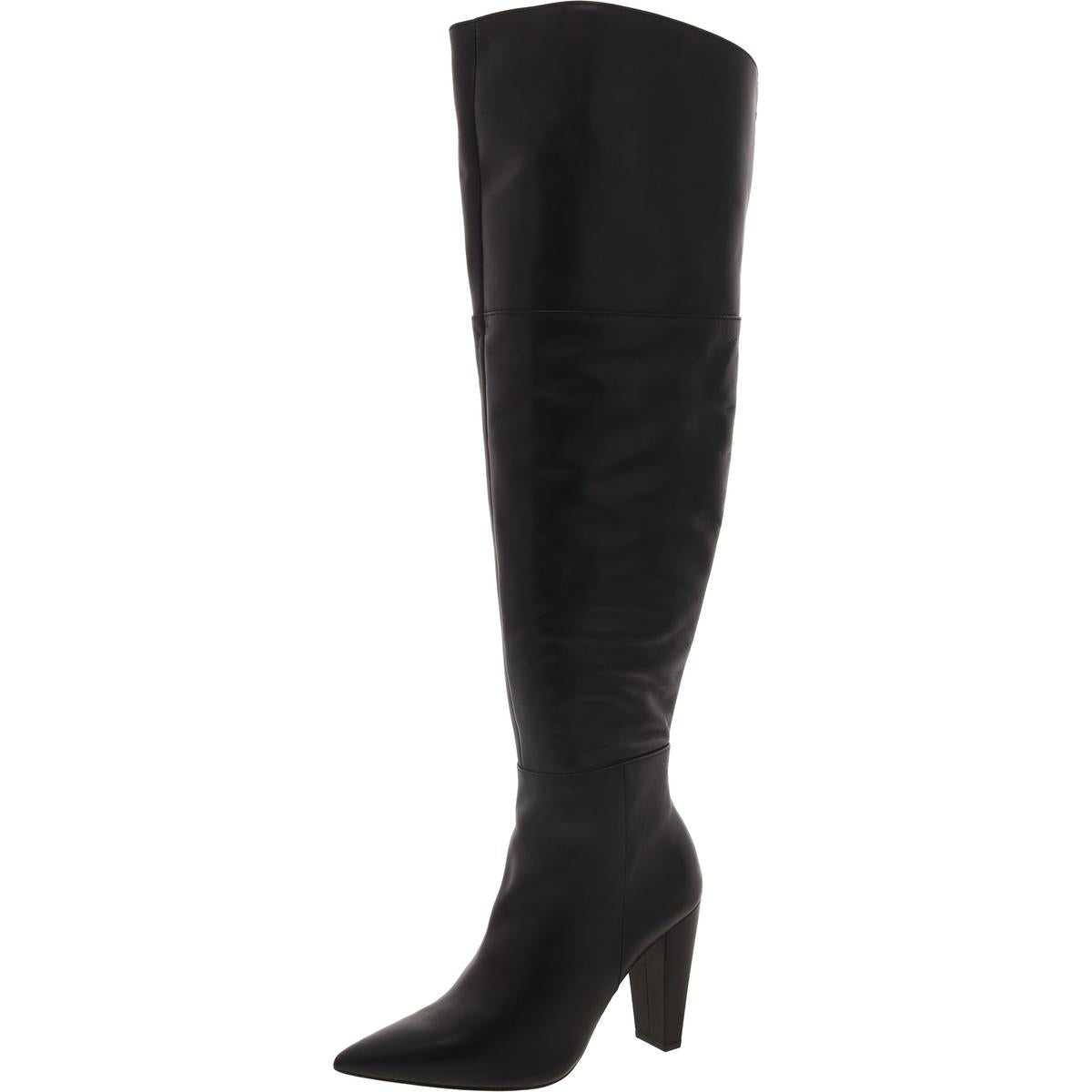 Minnada2 Womens Padded Insole Pointed Toe Knee-High Boots