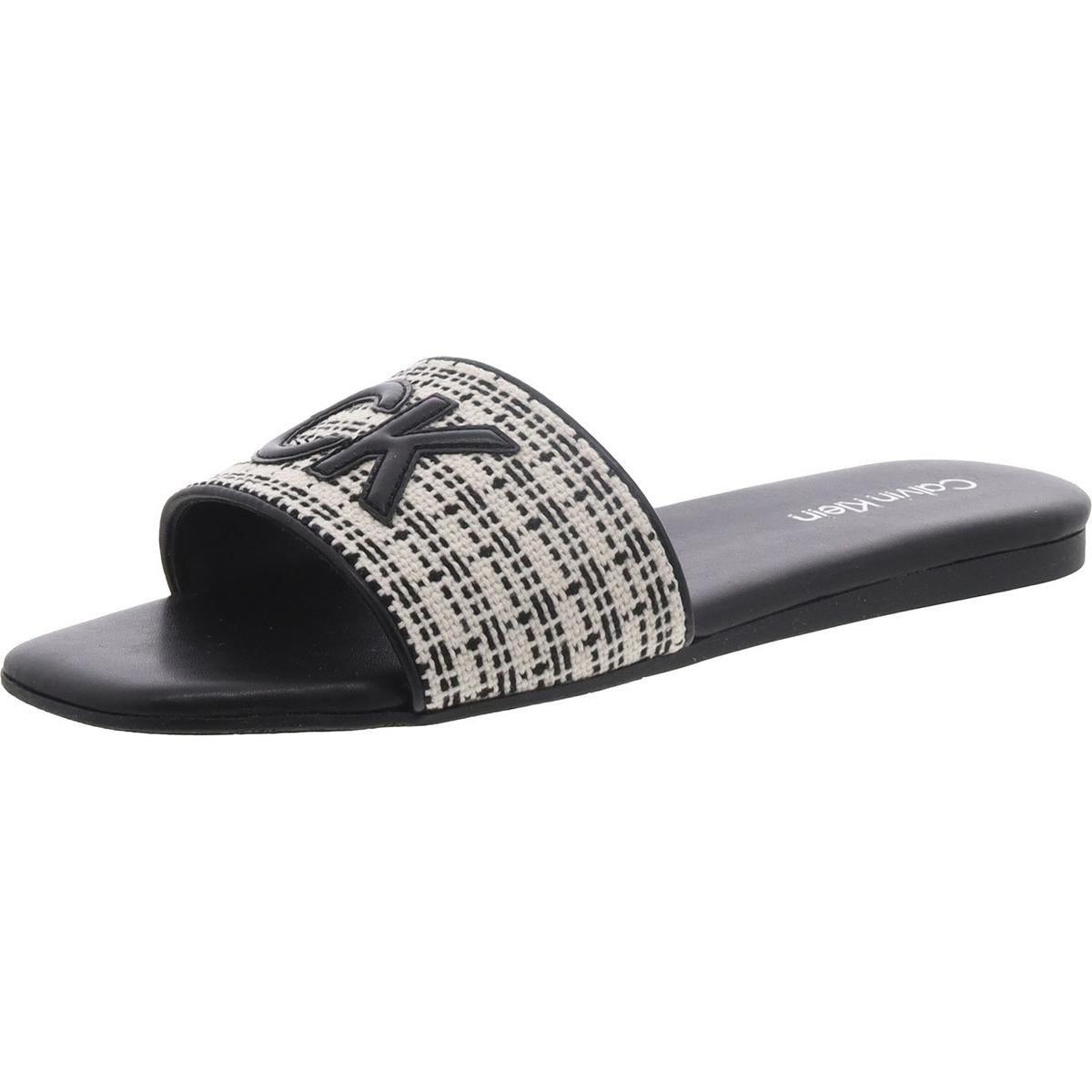 Yides Womens Logo Textured Slide Sandals