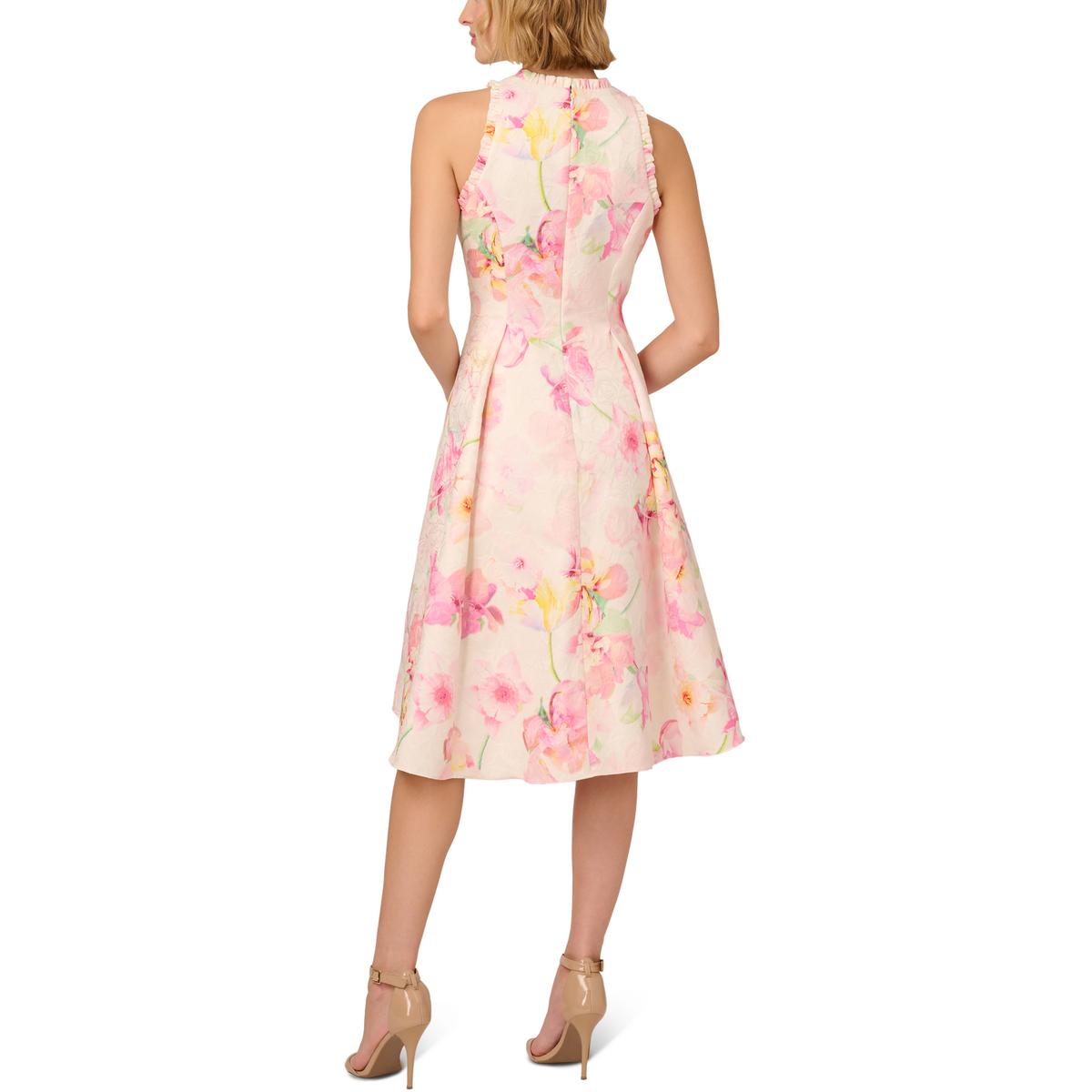 Womens Floral Hi-Low Cocktail And Party Dress