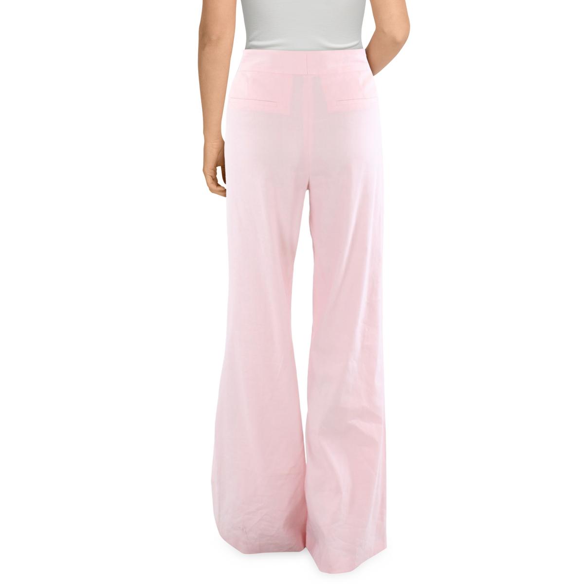 Dylan Womens High Rise Pintuck Wide Leg Pants