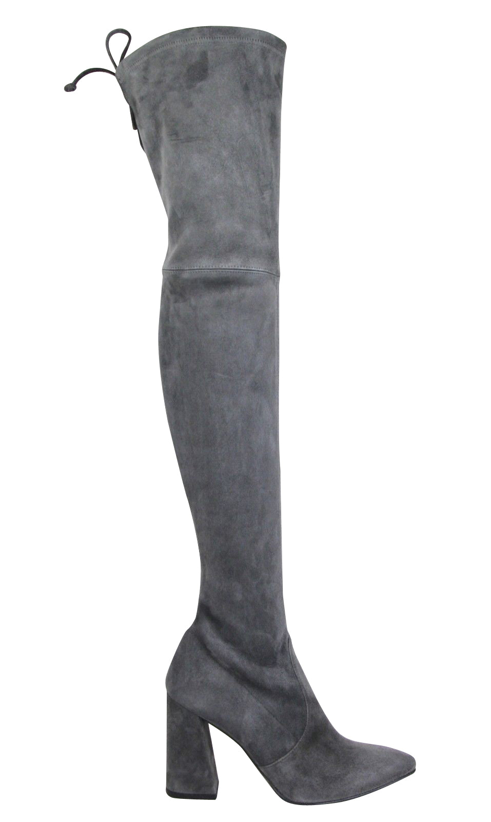 Stuart Weitzman Women's Suede Highstreet Chunky-Heel Over-The-Knee Boot Slate