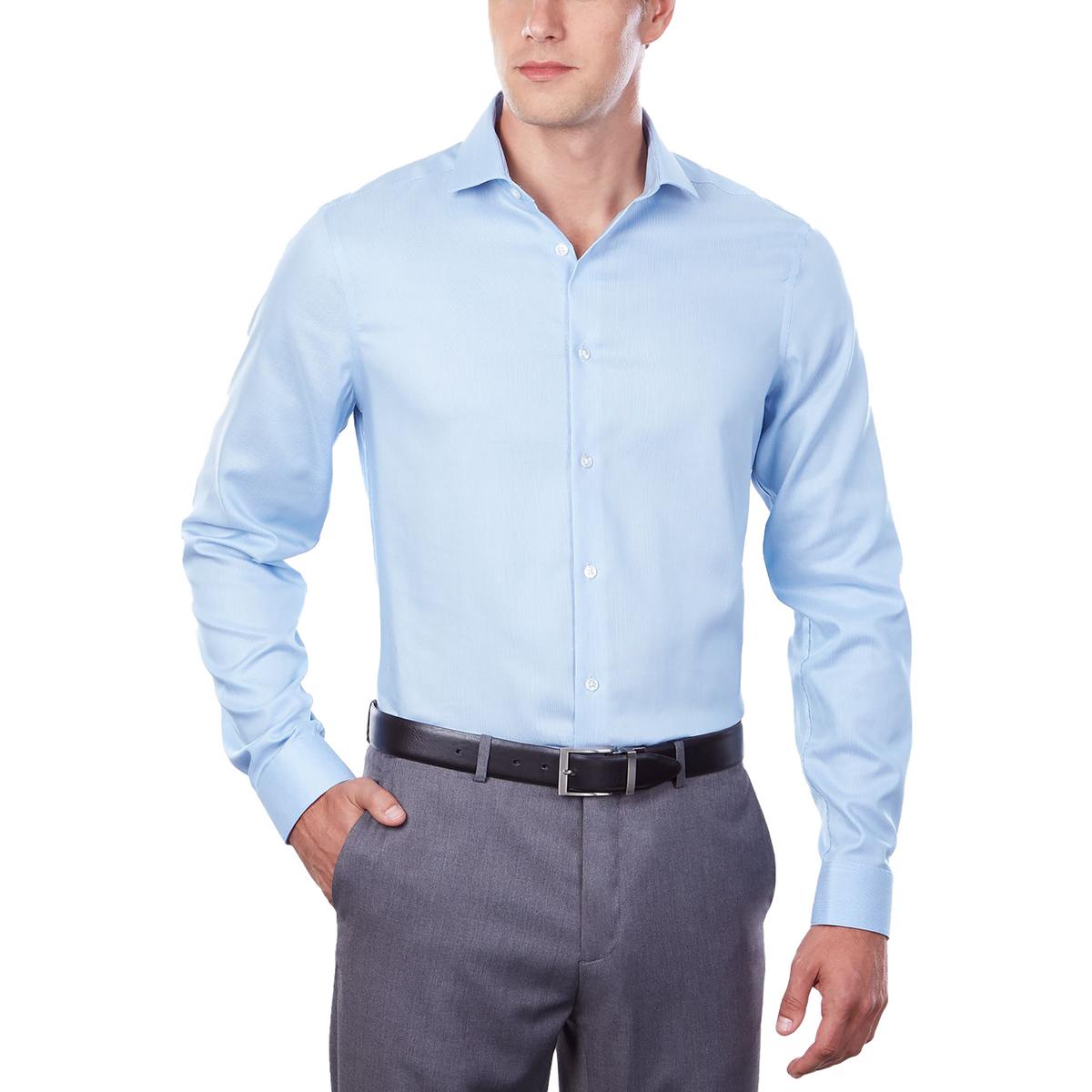 Mens Poplin Full Fit Button-Down Shirt