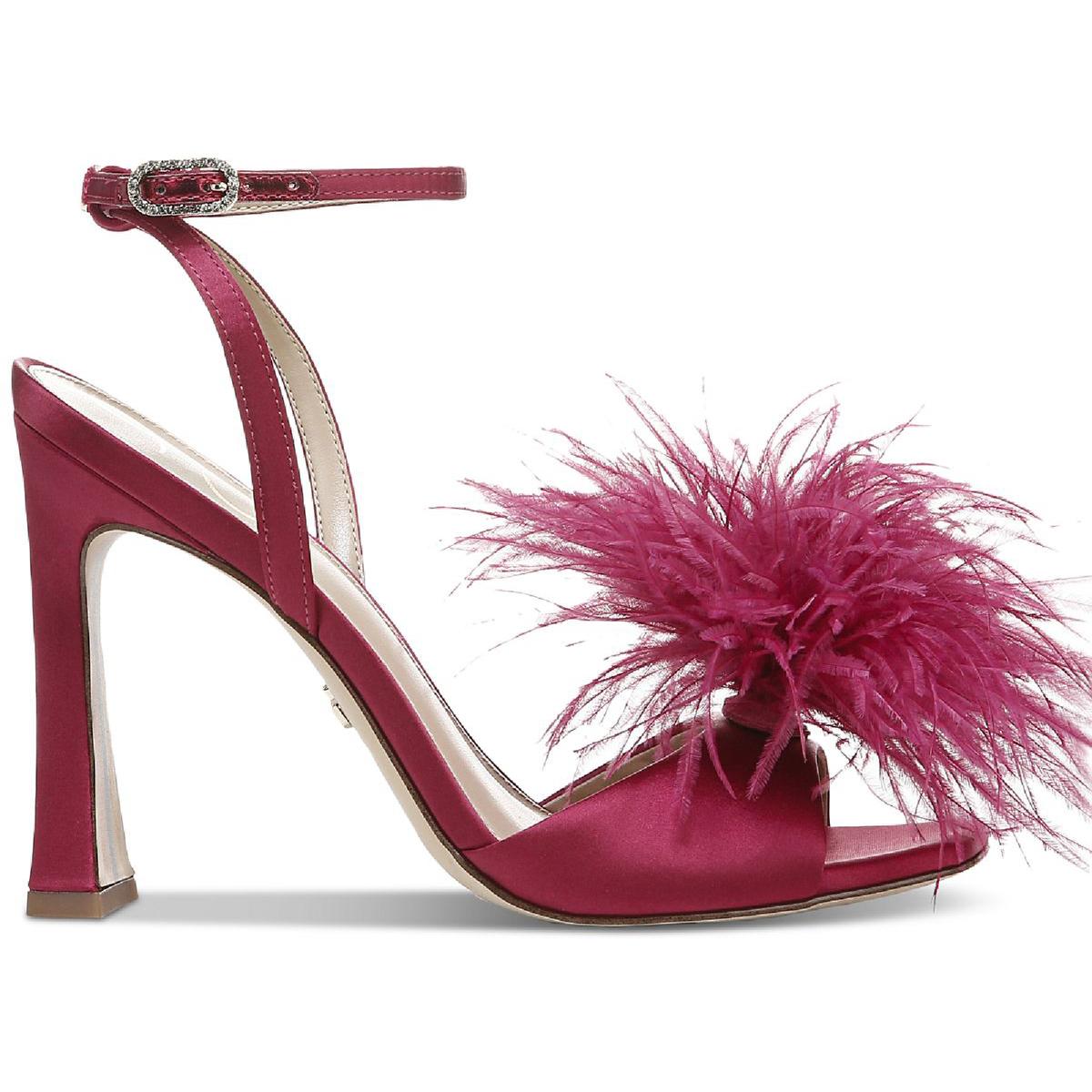 Leon Womens Embellished Feathers Heels