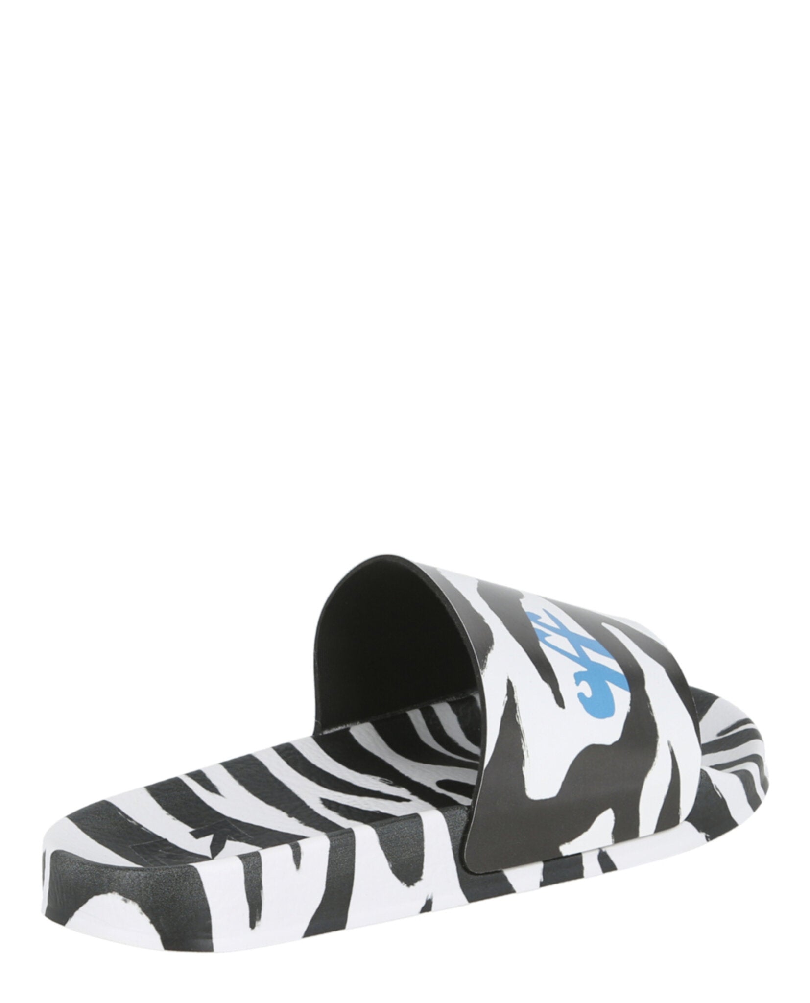 Off-White Womens Zebra Print Pool Slides