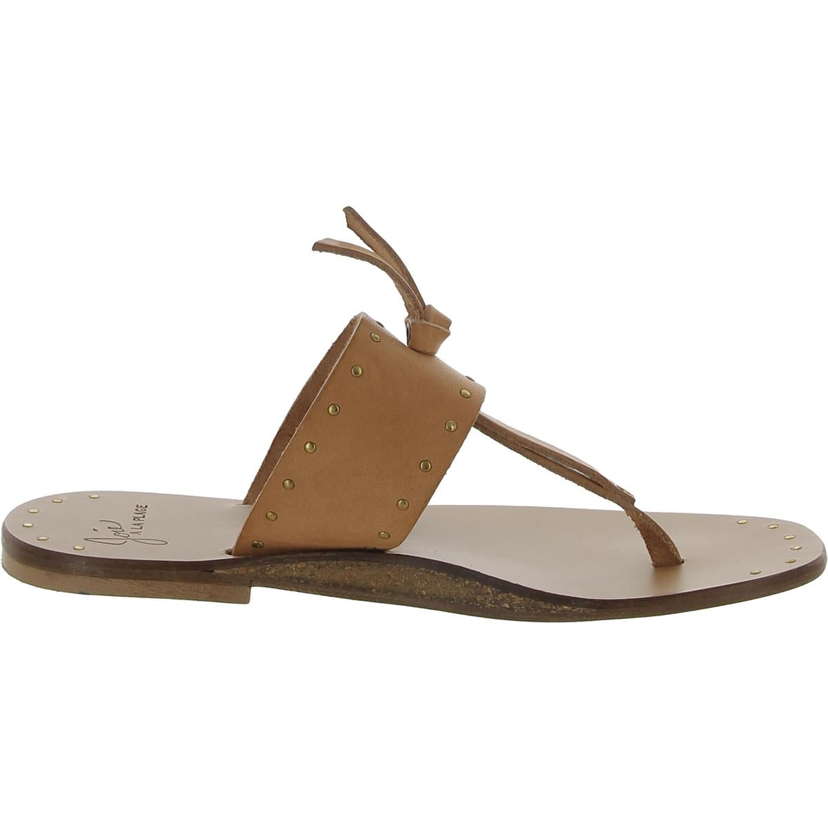 Baeli Womens Leather Thong Slide Sandals