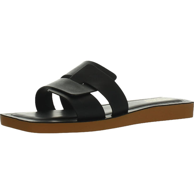 Capri Womens Leather Slip On Slide Sandals
