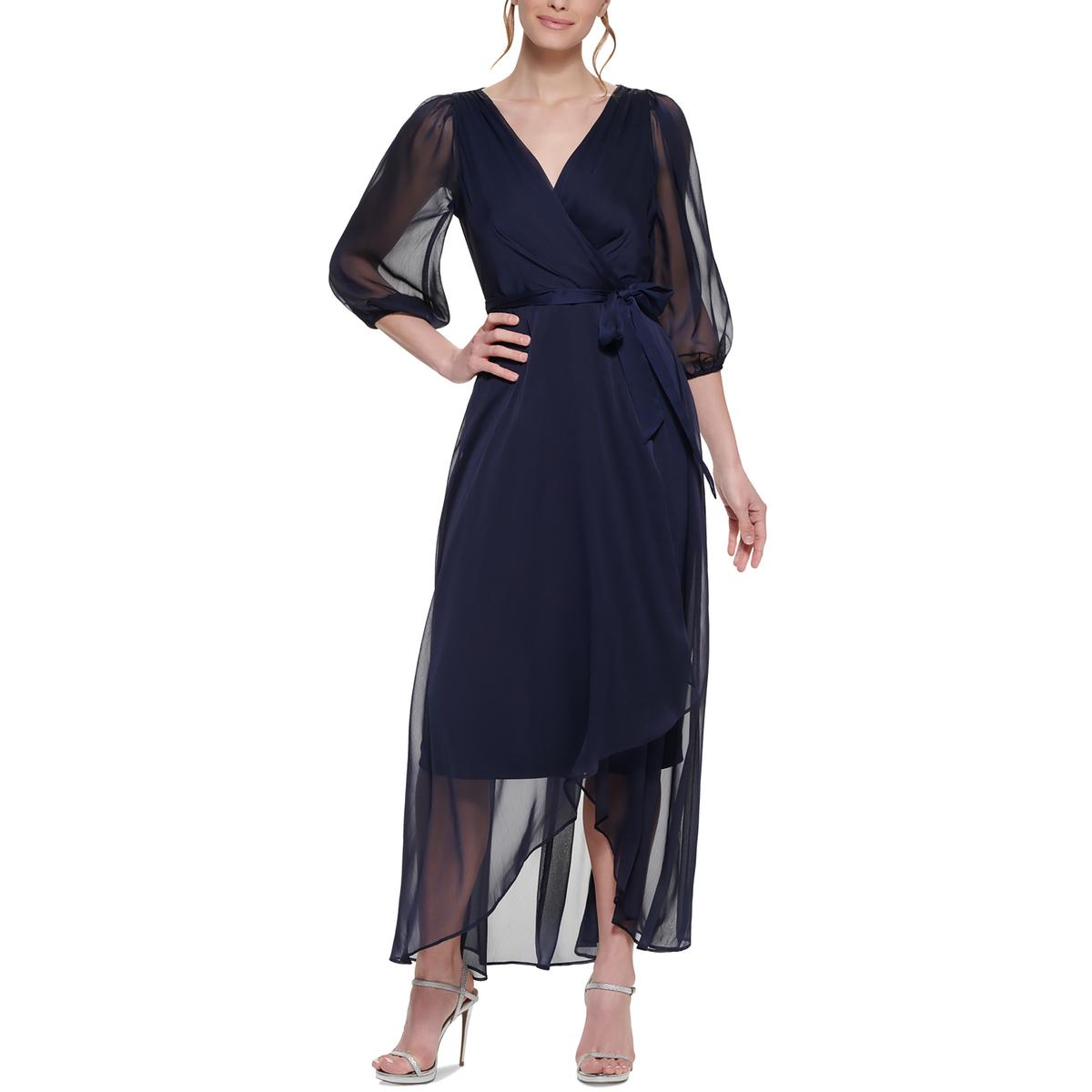 Womens Sheer Long Wrap Dress