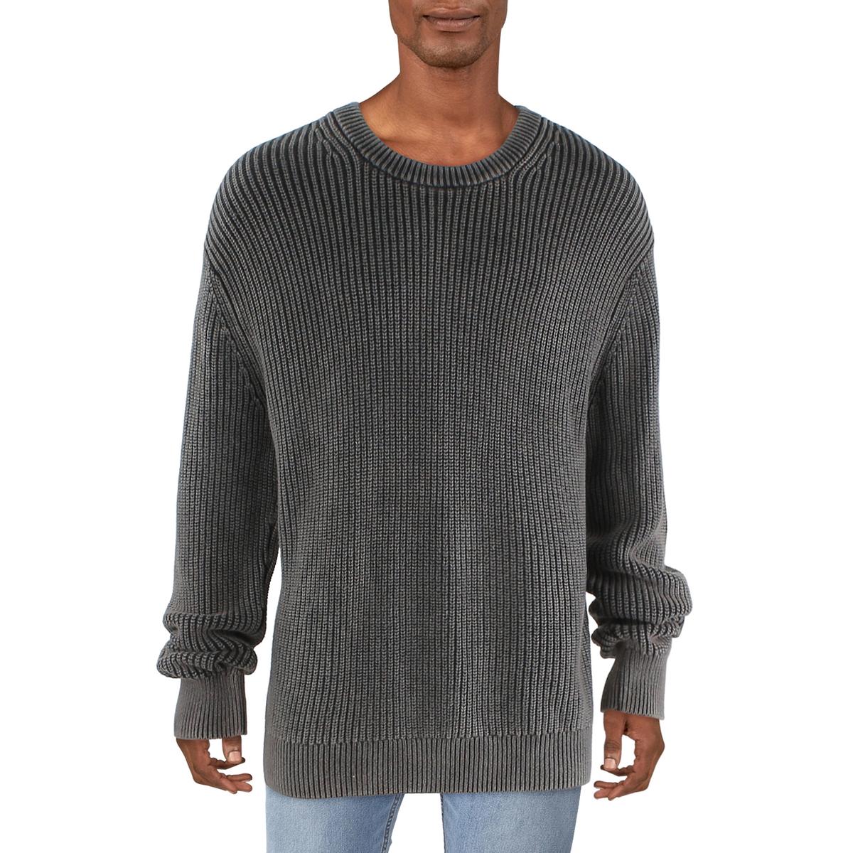 Mens Crewneck Long Sleeve Pullover Sweater