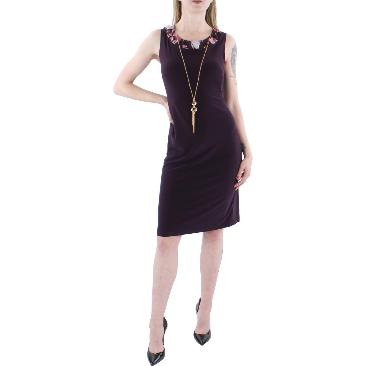 Womens Knit Sleeveless Shift Dress