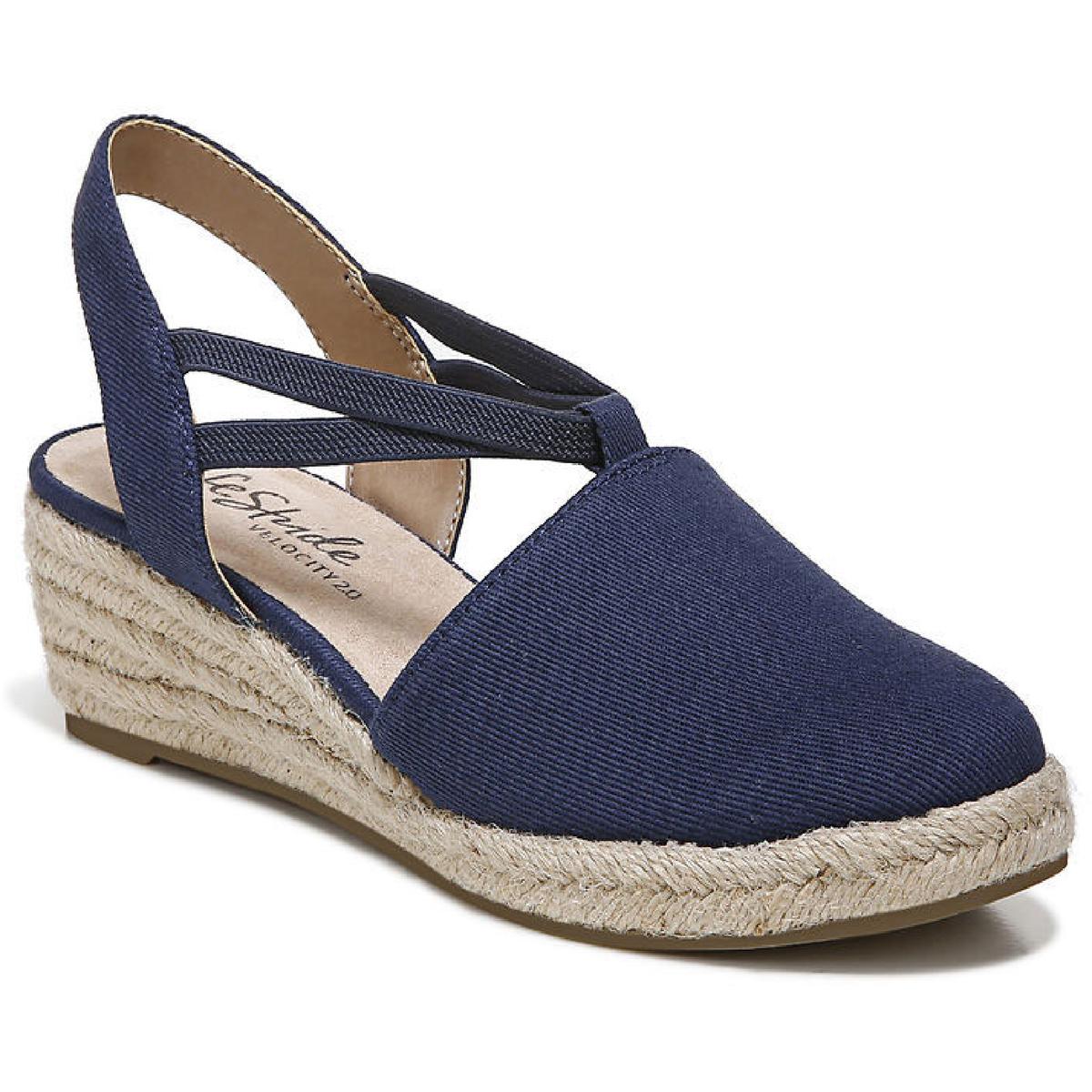 Katrina 2 Womens Cushioned Footbed Canvas Wedge Sandals