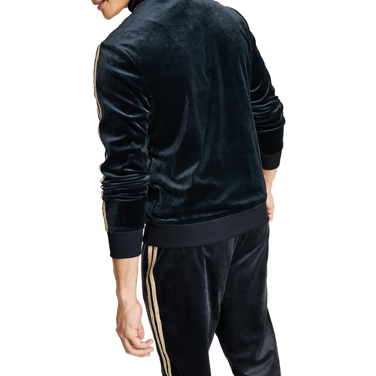 Mens Velour Sweatshirt Track Jacket