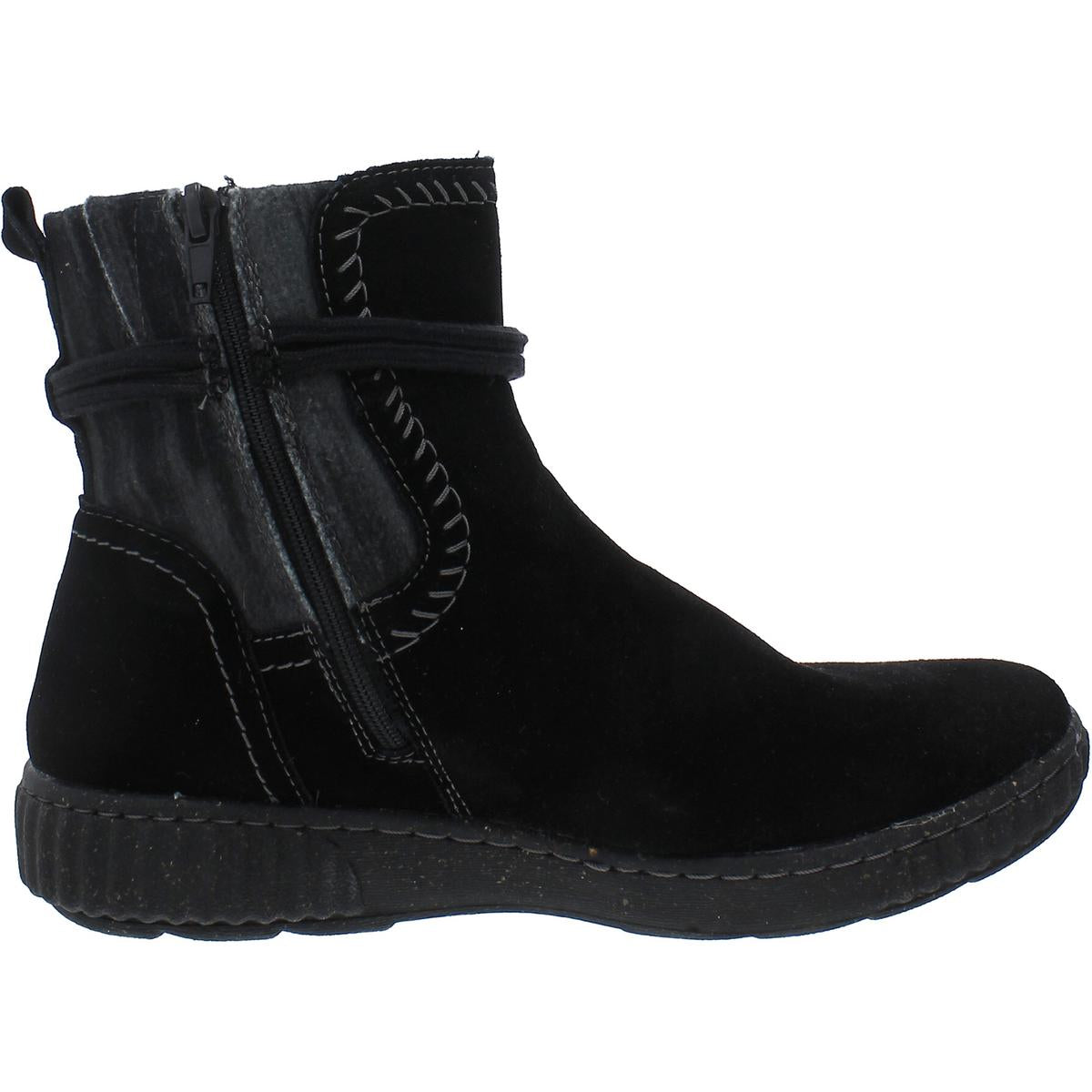 261673535060 Womens Faux Suede ZIpper Ankle Boots