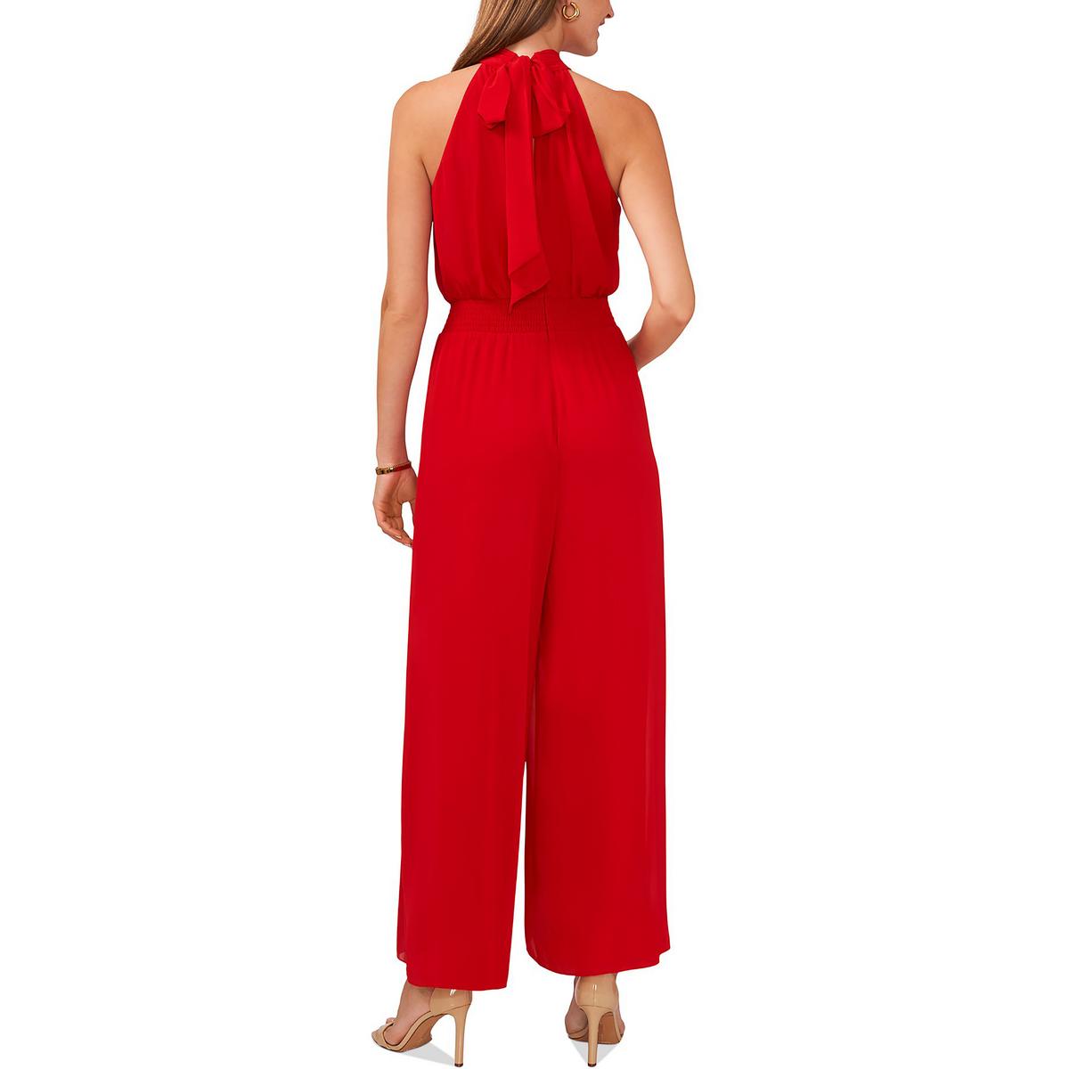 Womens Georgette Smocked Jumpsuit