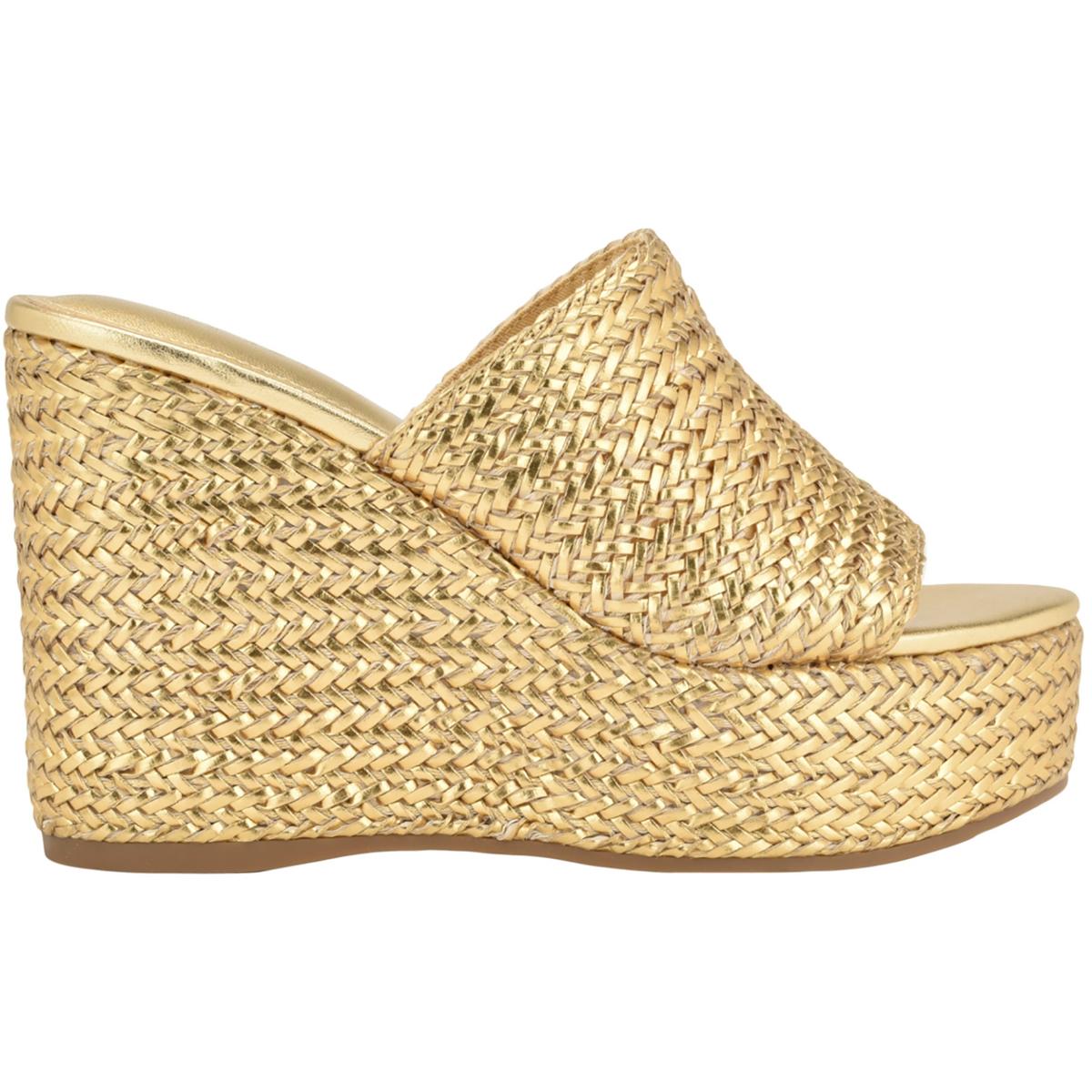 Yenisa Womens Woven Slip On Mule Sandals