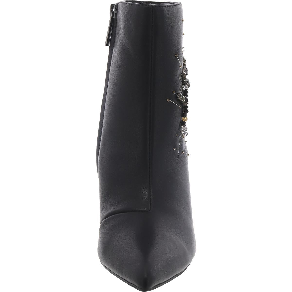 Belgravia Womens Faux Leather Embellished Ankle Boots