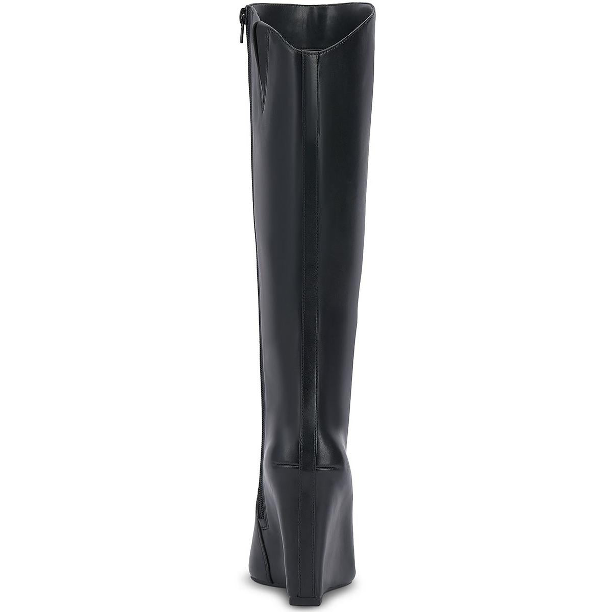 Appile Womens Faux leather Pointed toe Knee-High Boots