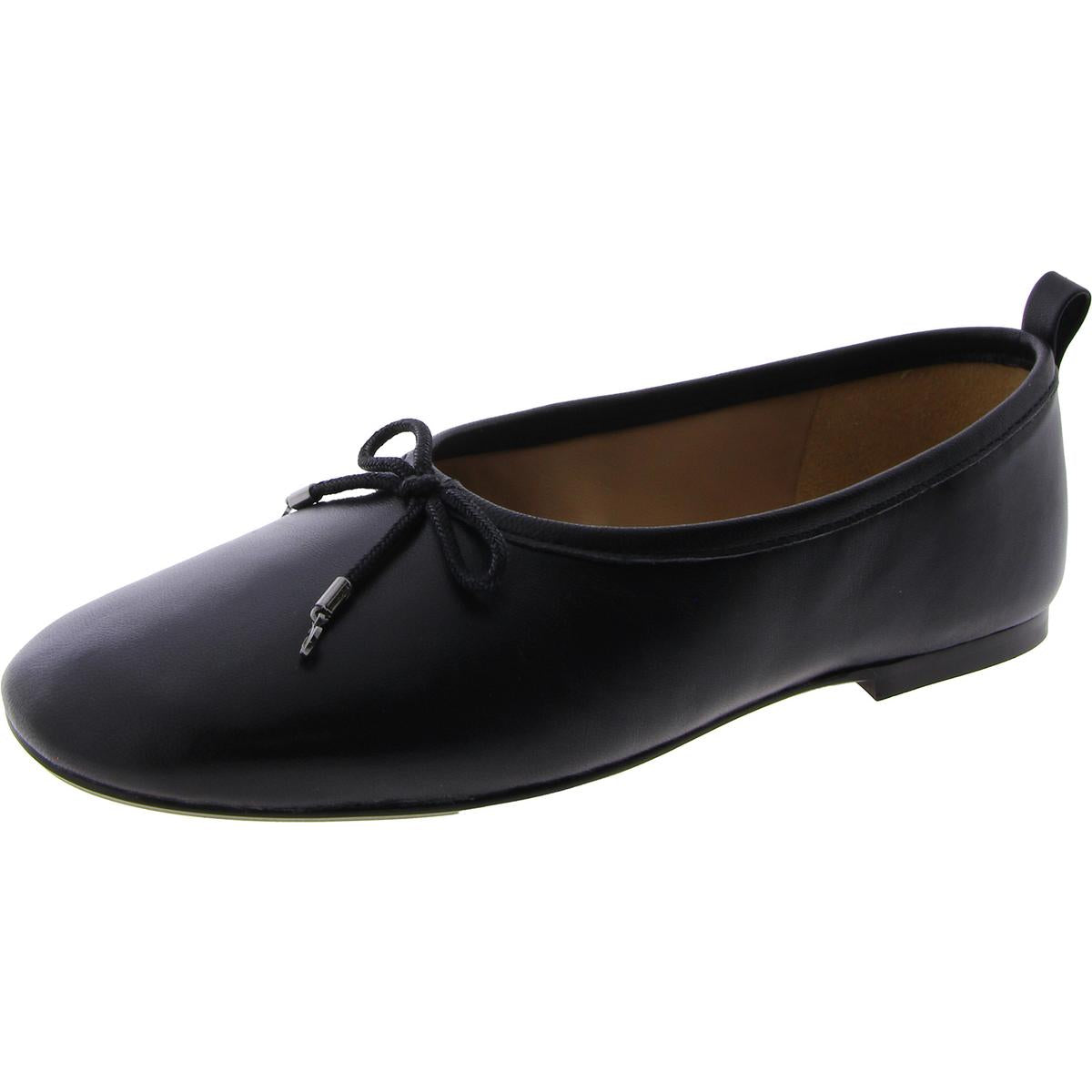 Ari Womens Leather Cushioned Footbed Ballet Flats