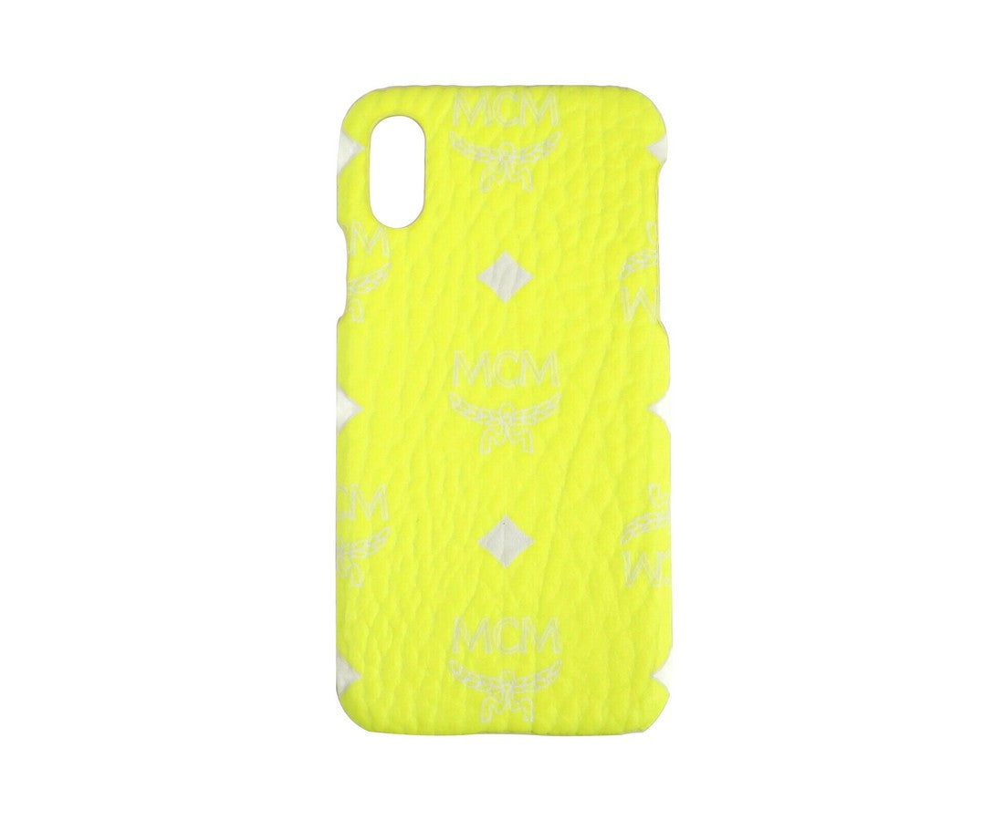 MCM Unisex Neon Yellow Visetos IPhone X / XS Cell Phone Case