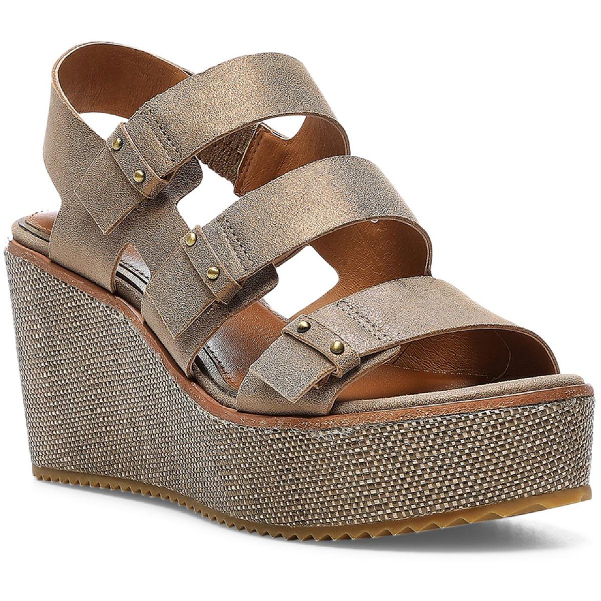 Iris Womens Strappy Open Toe Wedge Sandals