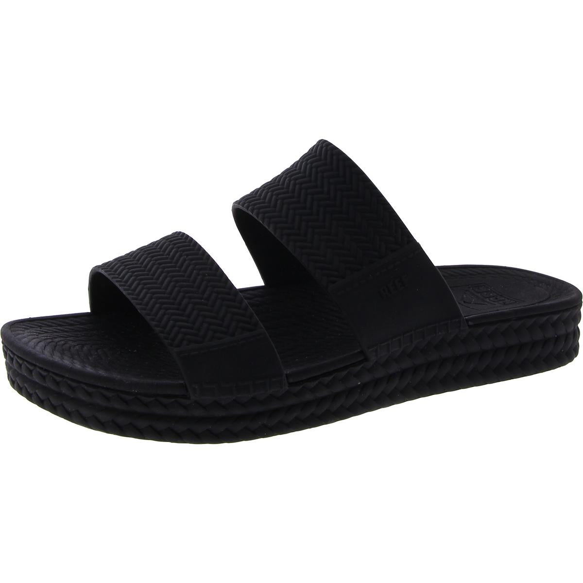 Womens Slip On Open Toe Slide Sandals