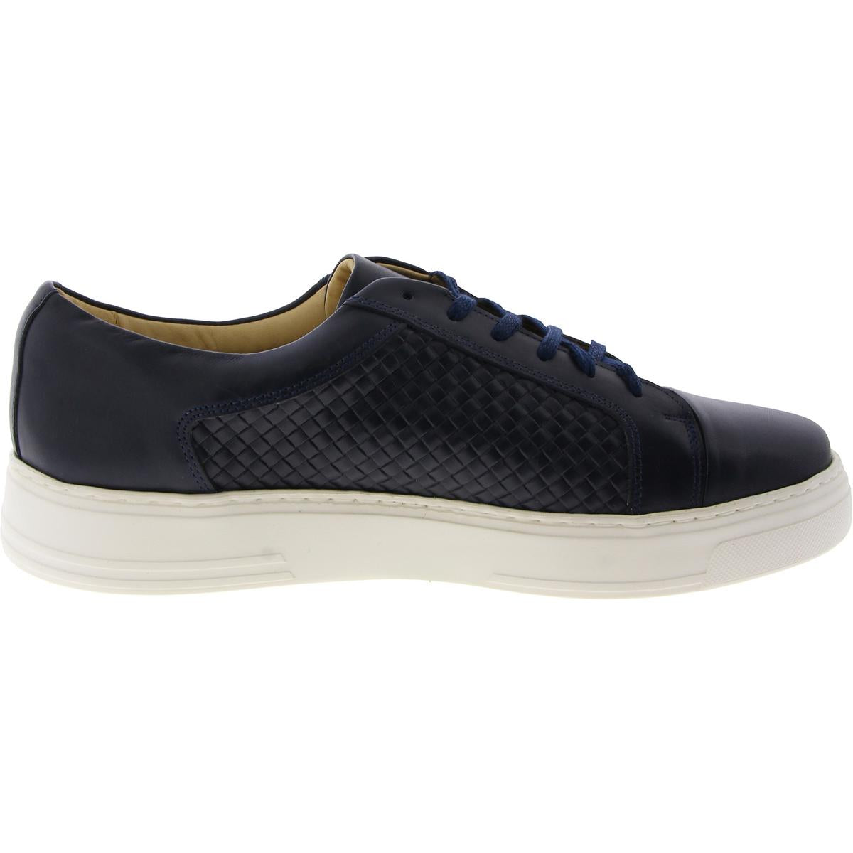 King Street Mens Faux Leather Lace-Up Derby Shoes