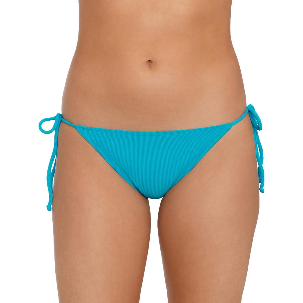 Womens Ribbed Side-Tie Swim Bottom Separates