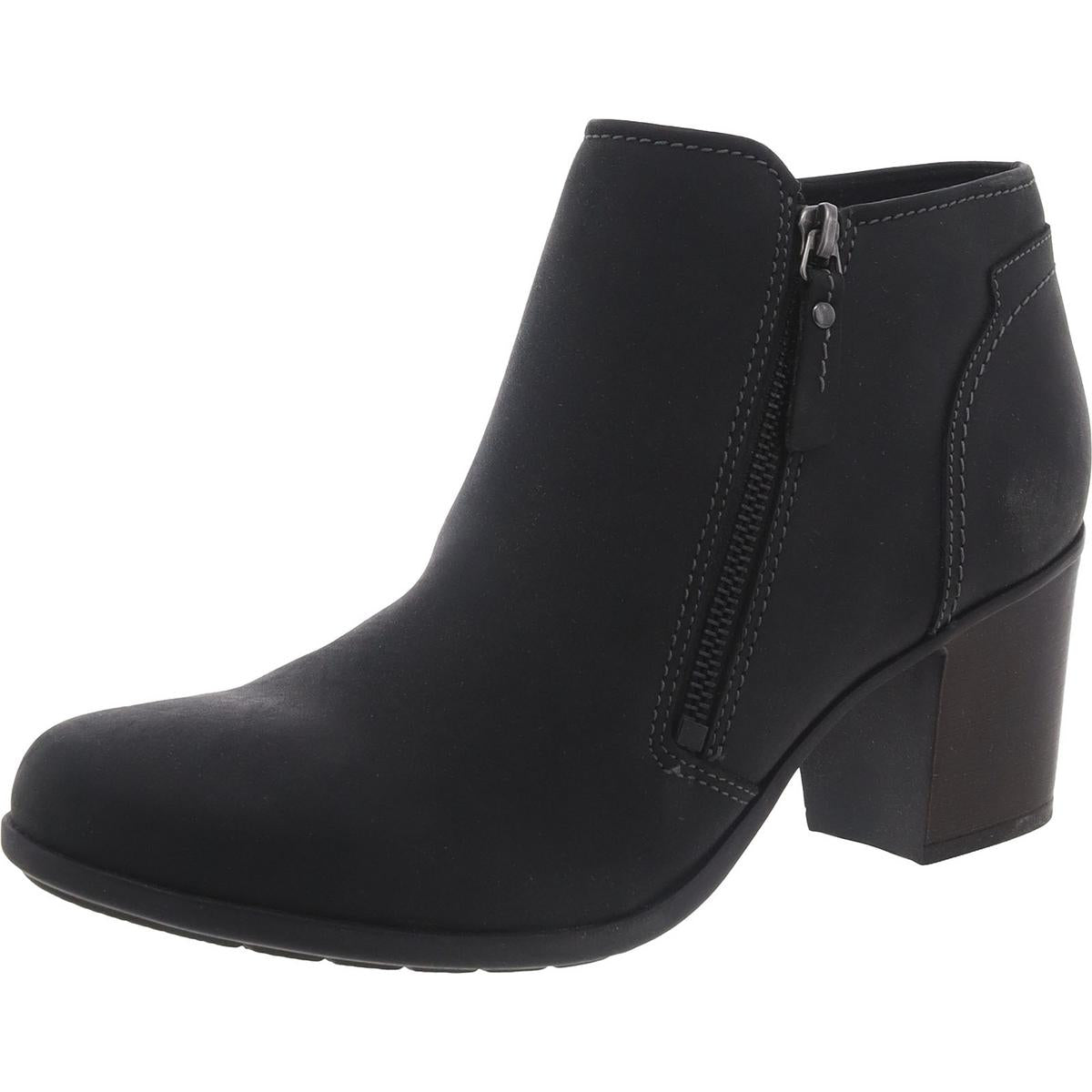 Womens Padded Insole Block Heel Ankle Boots