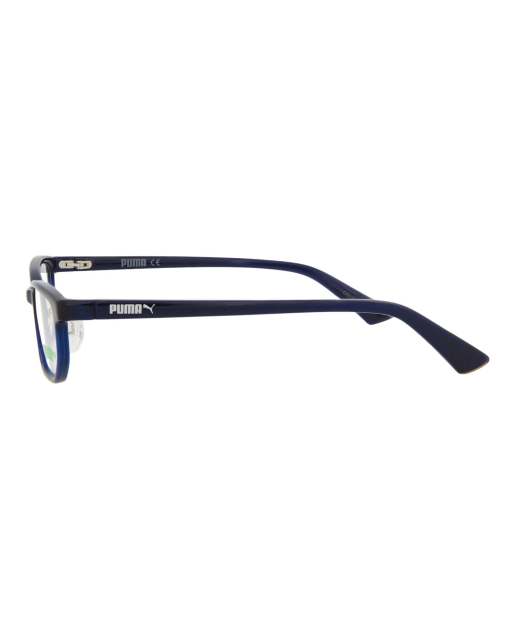 Puma Kids Unisex Square/Rectangle Blue Blue Transparent Fashion Designer Eyewear