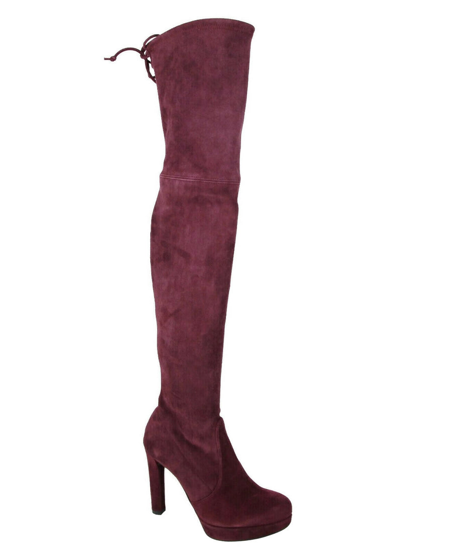 Stuart Weitzman Women's Bordeaux Suede Over-the-knee Platform Boot1